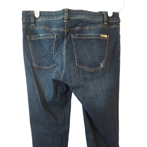 THE SKINNY distressed sequin sparkle patch denim bedazzled jeans sz 4 30… - Picture 3 of 4